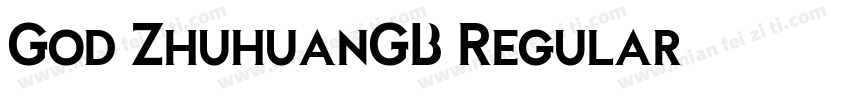 God ZhuhuanGB Regular字体转换